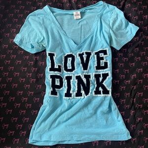 Victoria's Secret Pink Turquoise Tee